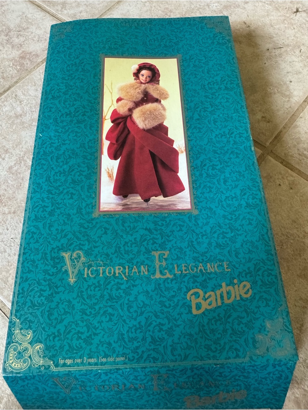 Barbie Hand-Stamped Paper Insert with Teal Accents